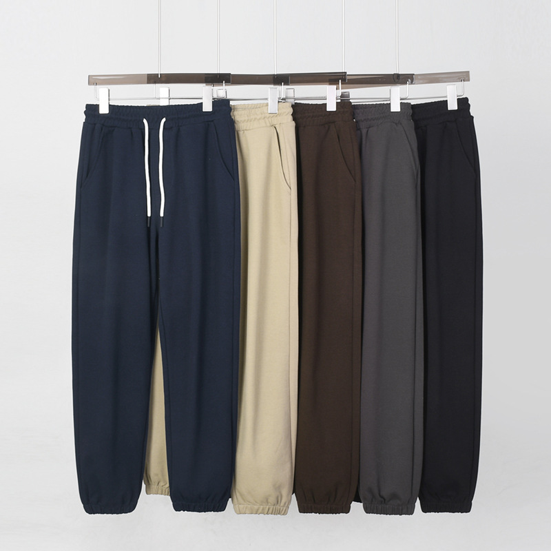 Men's Dipper Loose Leg Pants Spring and Autumn Four Seasons American Cotton Twill Pants Breathable Sports Casual Pants Sweatpants