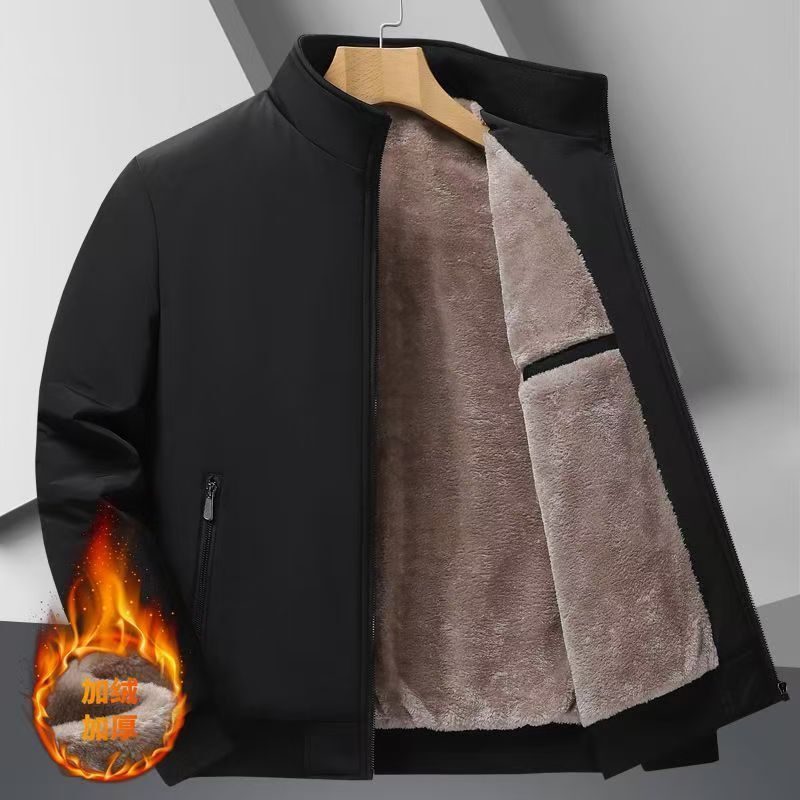 [Same Style in Shopping Malls] Dad's Winter Cotton Jacket, Middle-Aged Men's Winter Warm and Thickeneded Middle-Aged Cotton Jacket