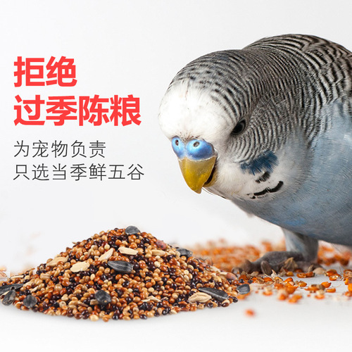 Pet Shangtian parrot bird food feed tiger skin black phoenix peony small sun mixed bird food grain shelled yellow millet
