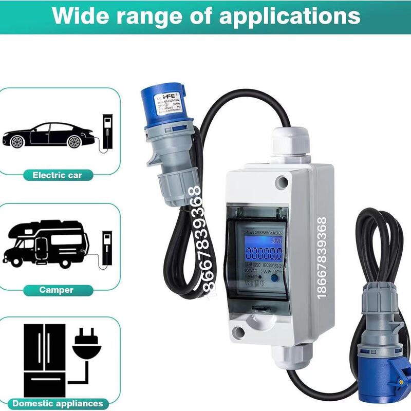 3P plug connector RV charging count connector RV charging cable 16A charging cable