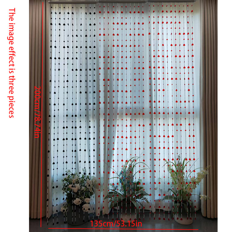 Home Decoration Beaded Door Curtain, Beaded Curtain, Peach-Shaped Heart-Shaped String Curtain, Hanging Door Room Partition Suitable