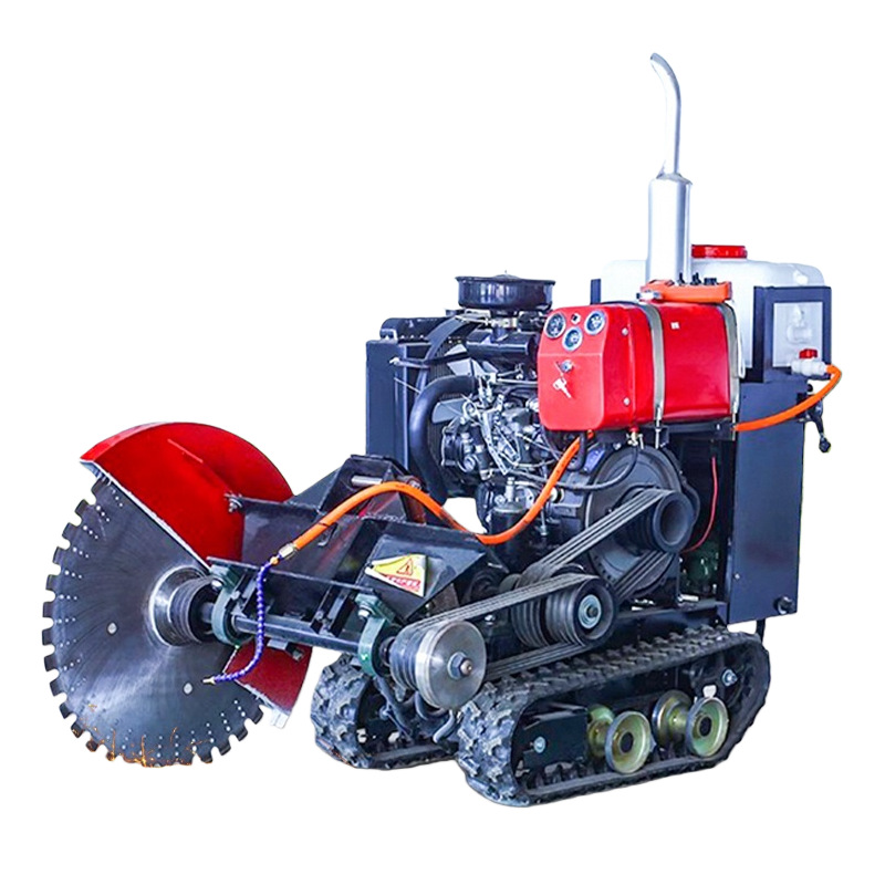 Máquina de corte de carreteras controlada remotamente máquina de corte de pavimento de cemento totalmente automática para caminar ranura y grabado máquina de corte de carreteras integrada