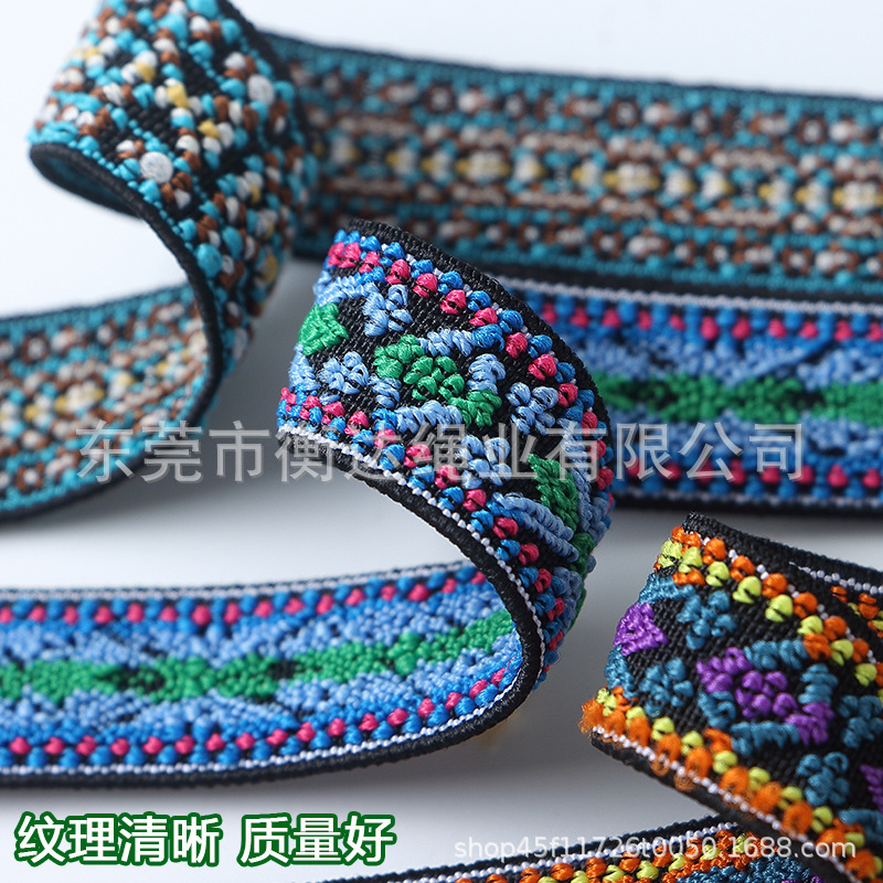 Bandas elásticas jacquard étnicas, reloj de mano jacquard bohemio, ancho de banda 1.5cm ~ 2.5cm, una gran cantidad de goma en stock
