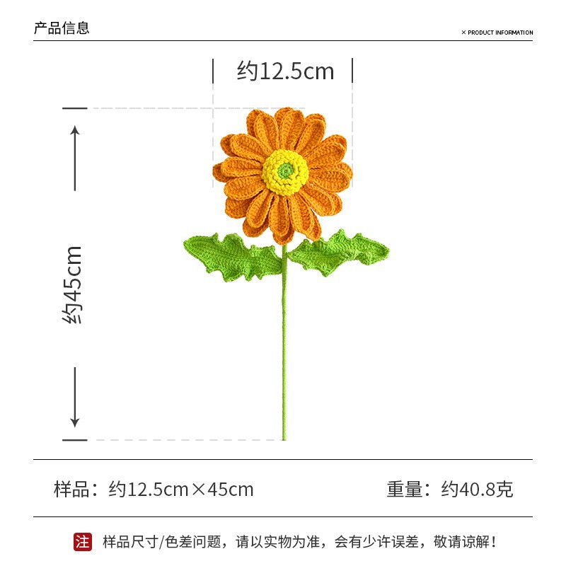 Hand-crocheted artificial lotus and peony bouquets, home desktop ornaments, preserved flowers, woven flower finished products wholesale pic 2