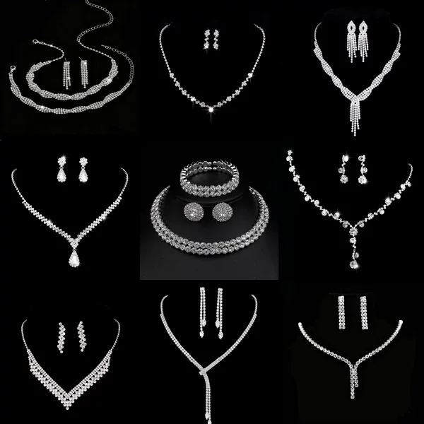 Cross-Border Popular Fashion Pearl Necklace for Women, Bridal Jewelry, Earrings, High-End Luxury Niche Clavicle Chain Accessories