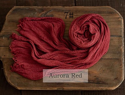 Toalla de gasa recién nacido niños fotografía elástico envoltura de tela bebé fotografía tela plisada seersucker envoltura de tela