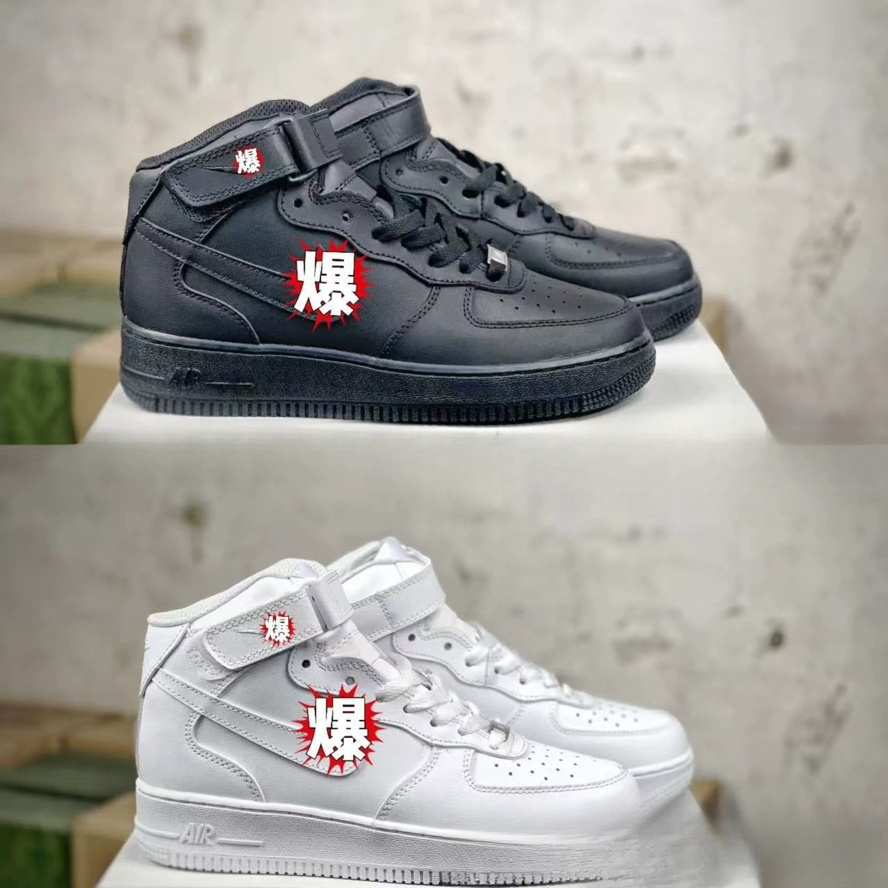 Putian Af1 Pure Original High-Top Pure White Shoes Mid-Top Air Force One Black Warrior Men's and Women's Versatile Casual Sports Sneakers