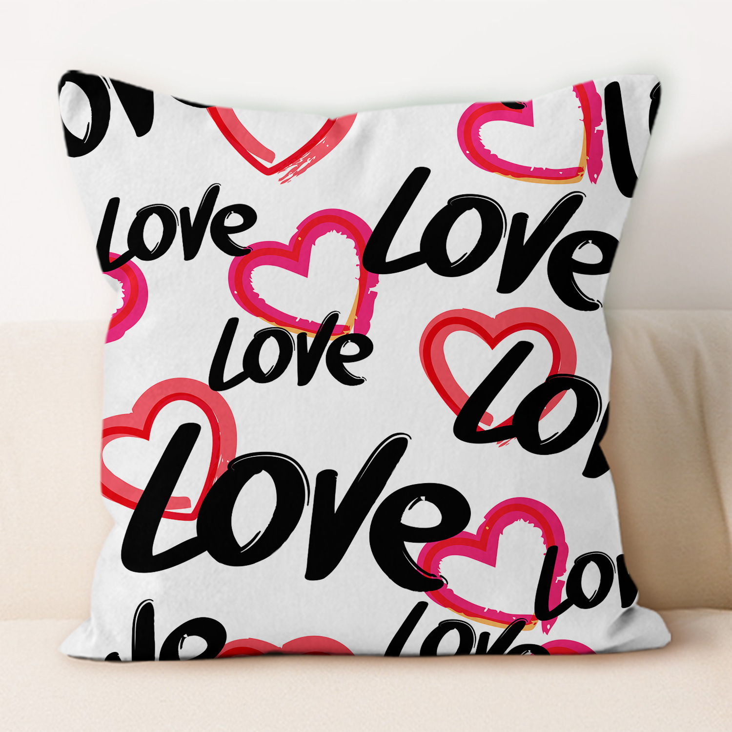 Día de San Valentín acuarela almohada al por mayor moderna simple almohada decoración almohada funda al por mayor almohada personalizada