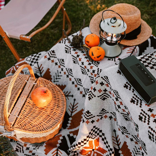 Outdoor Camping Tablecloth Instagram Style Multifunctional Rectangle Camping Tablecloth Bohemian Portable Picnic Cloth Bonfire