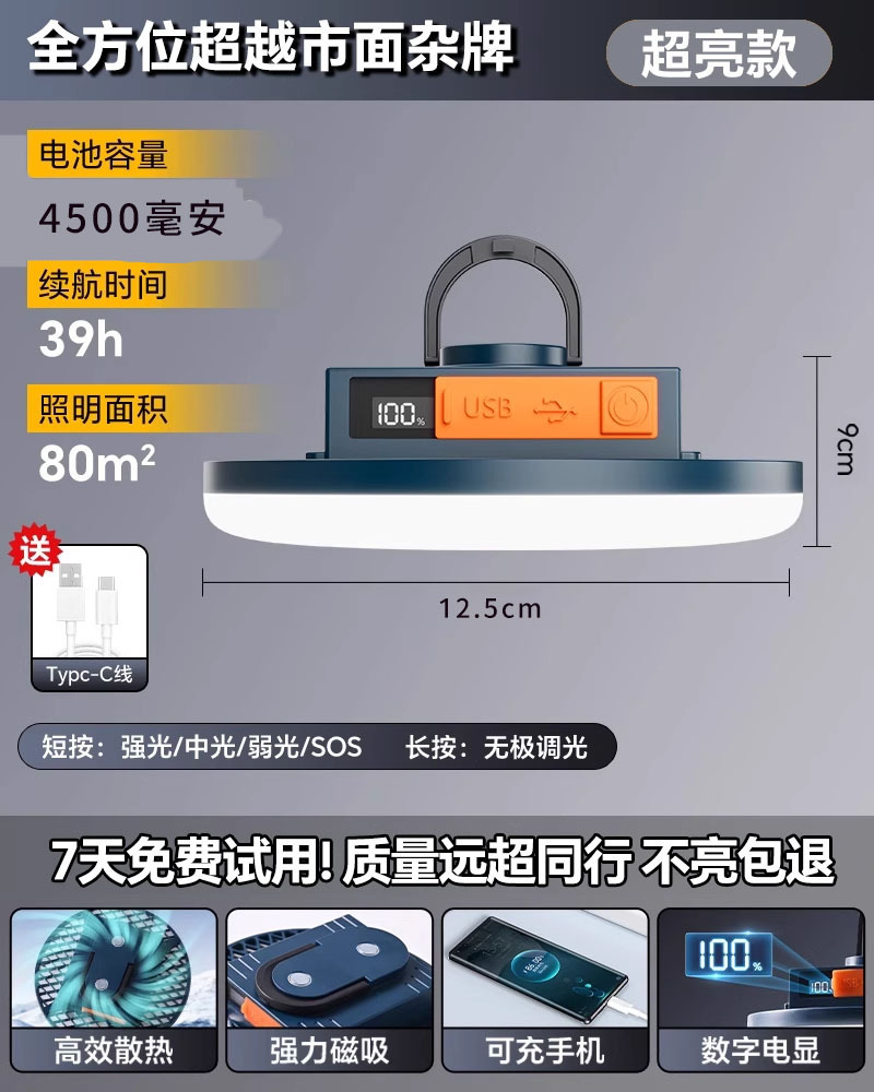 표준 모델 - 125mm [자기 흡입 + 지능형 전자 디스플레이 + 보조 배터리 기능] 배터리 수명 4-24H