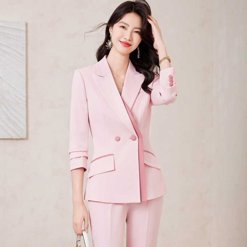 high quality tuxedo suit, women's business office jacket, two-piece pants set, women's plus size