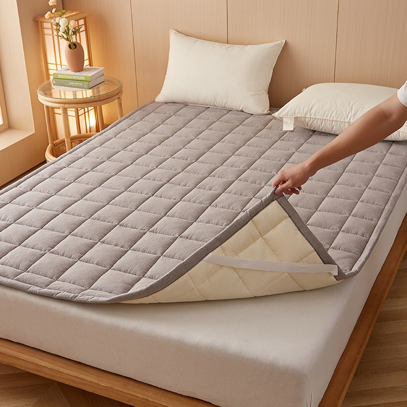 Class A cotton yarn-dyed washed cotton Xinjiang cotton mattress student dormitory single double hotel bed pad machine washable