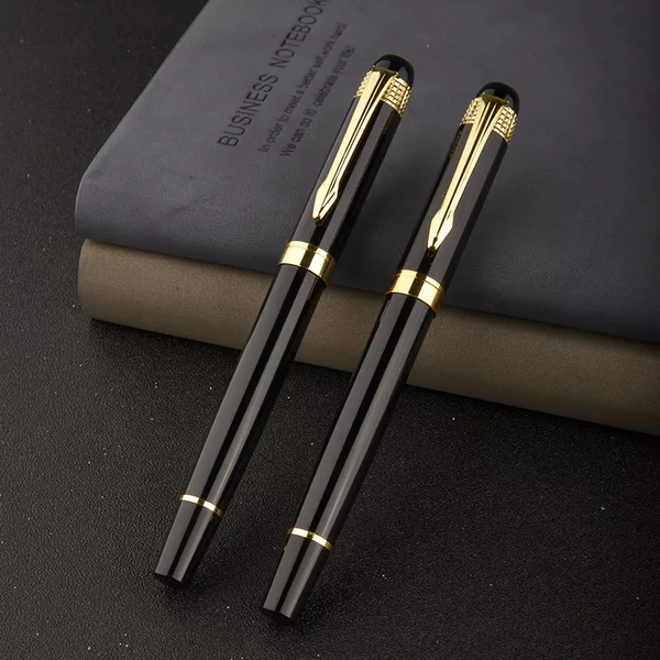 Black metal pen gel pen business gift pen 0.5mm metal signature pen advertising ballpoint pen printing logo
