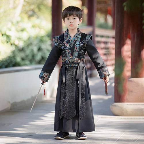 Boys' Hanfu 2024 Spring and Autumn New Improved Chinese Style Handsome Ancient Costumes Jin Yiwei Performance Costumes Young Boys' Clothes Wholesale