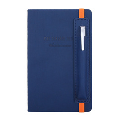 A5 Ribbon Binder Notebook High Quality Wholesale Business Office Note Pad Pen Holder Leather Face Diary Notebook Can Print LOGO