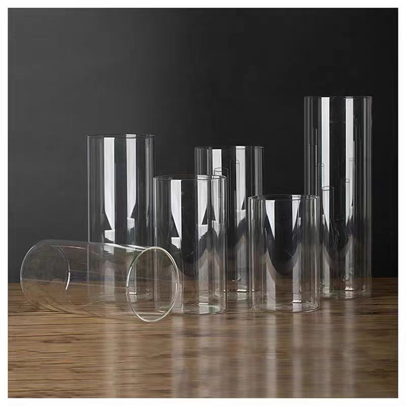 Portavelas de vidrio de borosilicato alto, vaso de velas transparente y engrosado resistente a altas temperaturas, vaso de velas de alto valor facial, vaso de velas domésticas