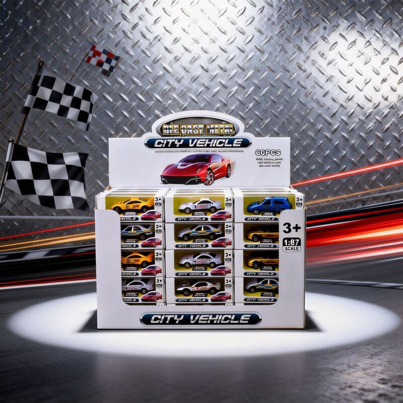 Children's Toy Car Racing Sports Car Inertia Sliding Model Toy Car Metal Iron Shell Iron Sheet Set