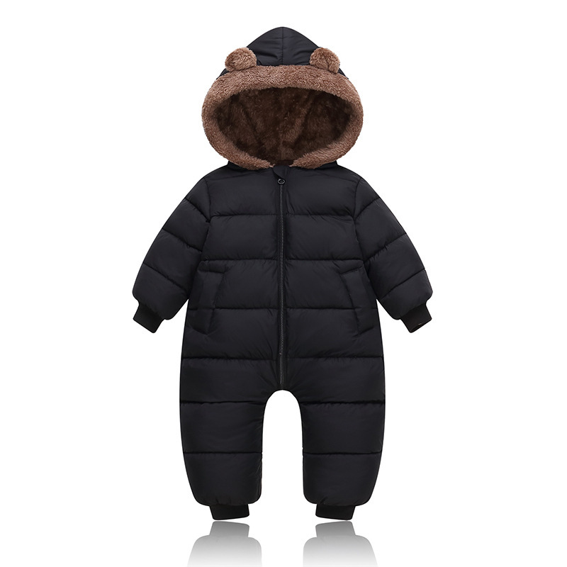 秋冬新款婴幼儿加绒加厚连体爬爬服外出服棉服宝宝连体羽绒服哈衣|undefined