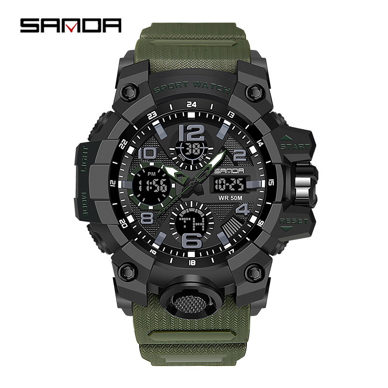 6021 [men's style] black and green
