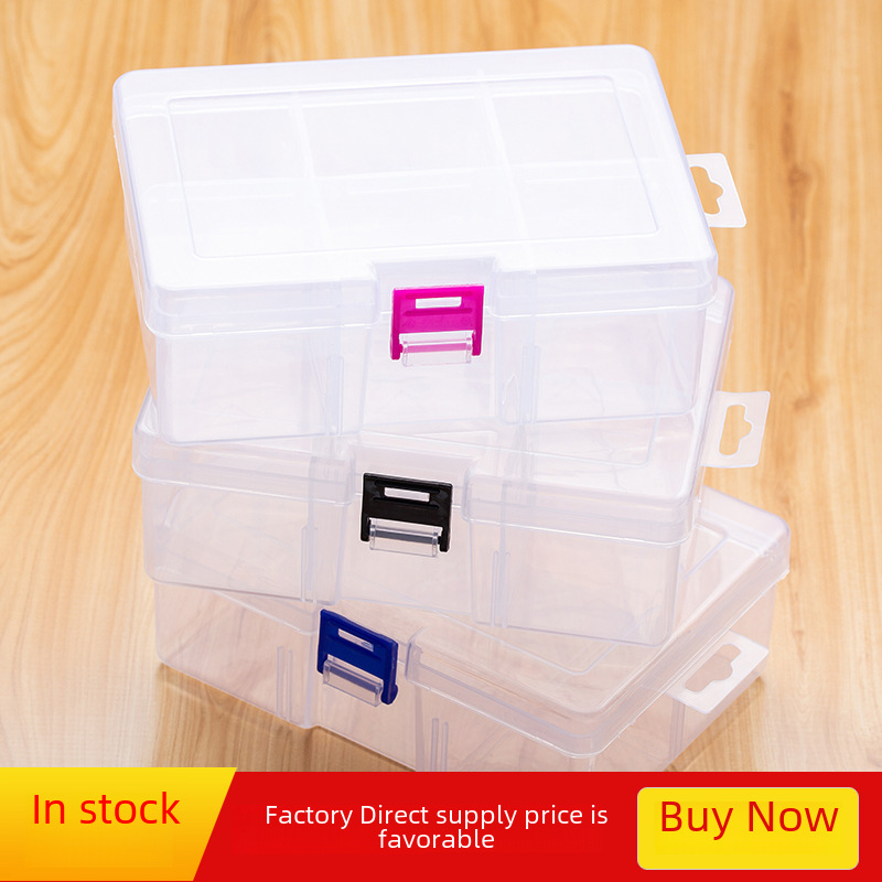 Big transparent plastic detachable storage box