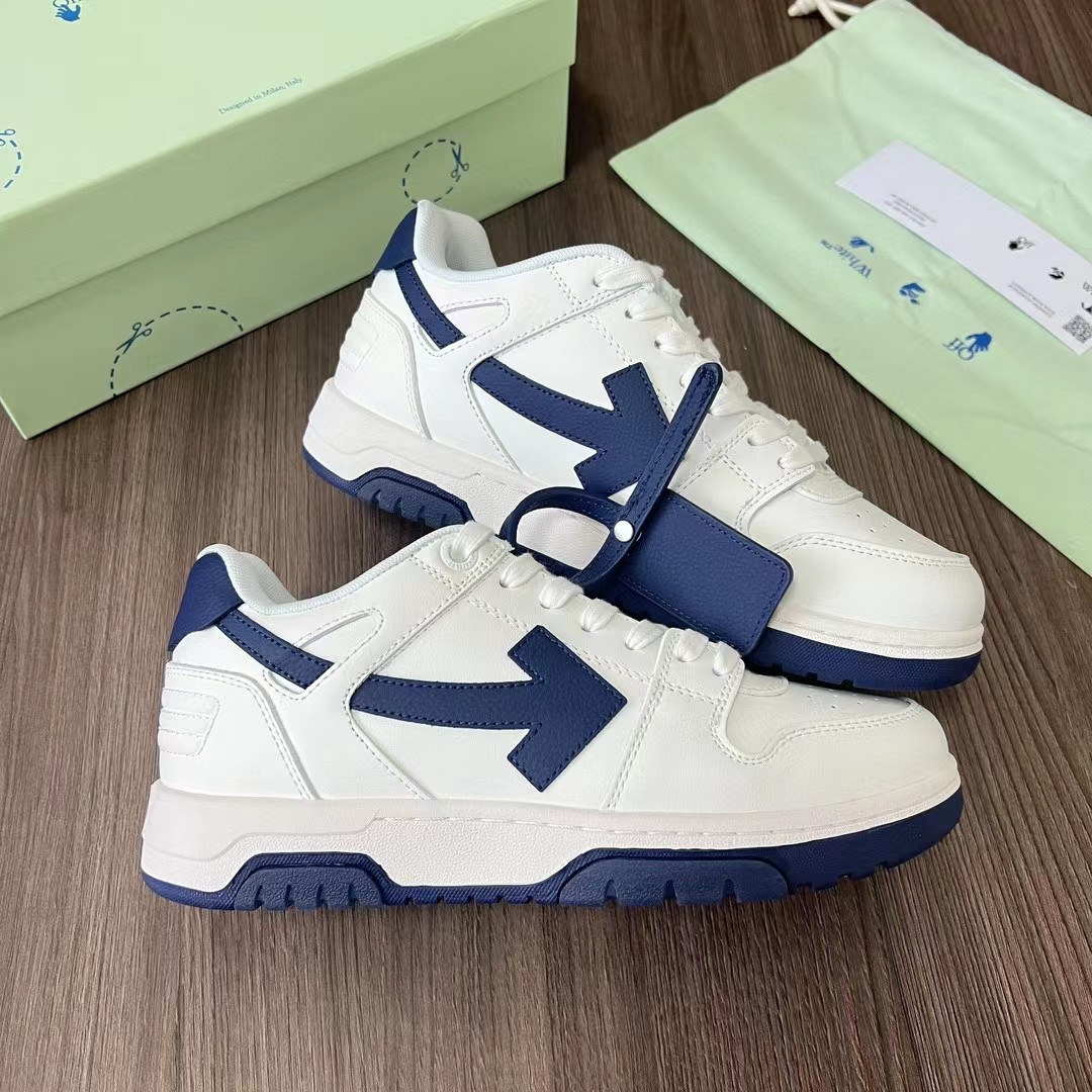 23 verano otoño marca de moda pareja zapatillas hombres Panda blanco zapatos ow cuero transpirable low Top Sneaker