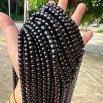 印尼黑金老椰蒂直切桶珠108颗 老椰蒂桶珠手链 DIY饰品脖挂链
