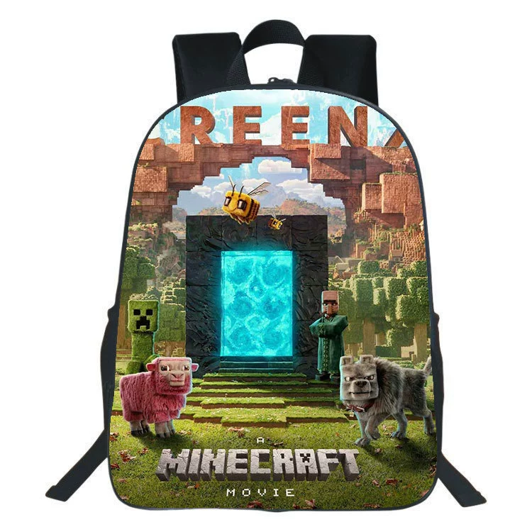 Кросс-Бордер рюкзак с принтом Minecraft Movie, школьный рюкзак для студентов