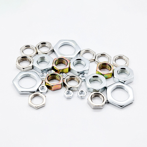 GB808 fine thread thin nut thin nut hexagonal flat nut hexagonal thin nut M10*1* pipe nut