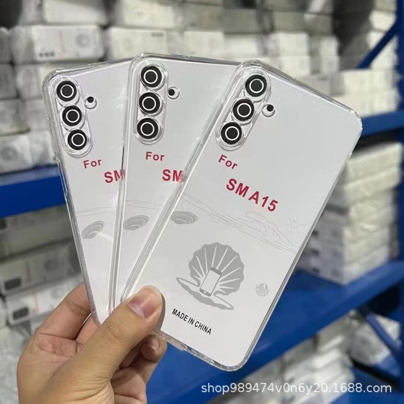 Airbag drop-resistant anti-slip dustproof phone case for Samsung A25/A15/A55 transparent TPU material protective cover