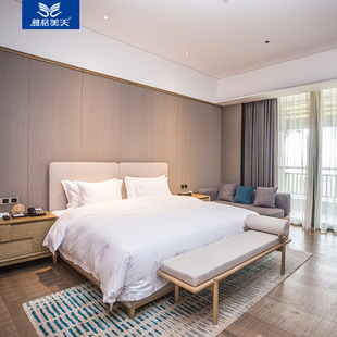 Star Hotel Guest Room Furniture Factory Homestay Villa Hotel Bedroom Big Bed Room Sofa Chair Furniture Engineering