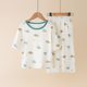 Children's Summer New 7-point Sleeve Baby's Home Clothes Two-piece Boys' and Girls' Thin Air-conditioning Clothes
