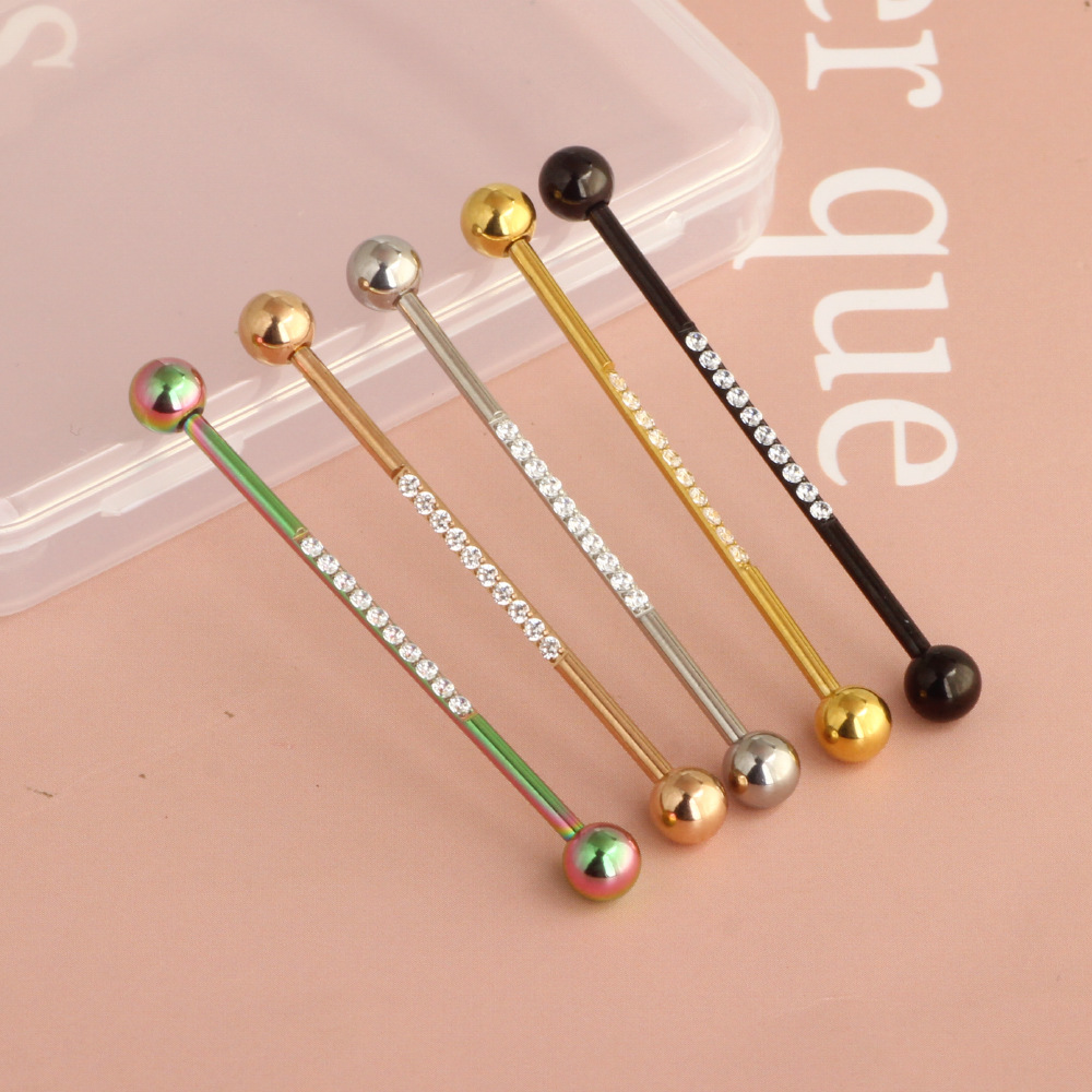 Labret piercing jewelry detail image