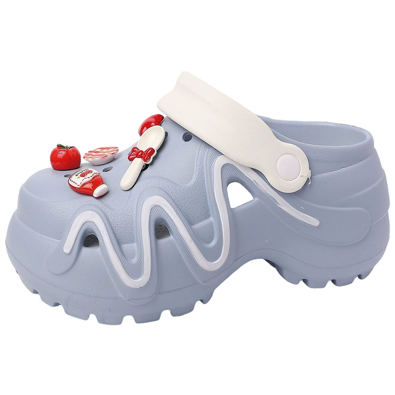Cute summer footwear for leisure, beach slide platform, slippers