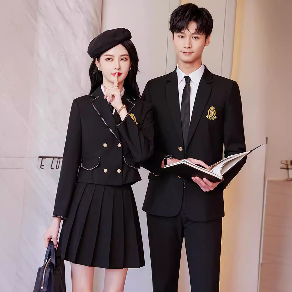 Men's and Women's Suit Campus Style Class Uniform Campus Uniform Work Uniform British College Style Middle School Student School Supply Sense Uniform Suit