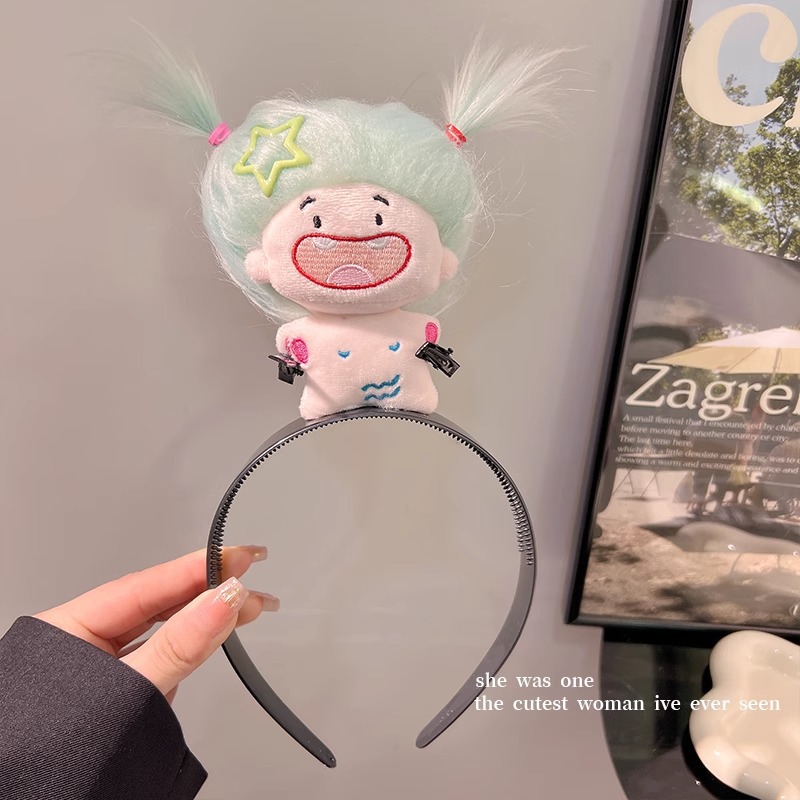 Divertido diadema diente perdido algodón muñeca Linda diversión casera pequeña muñeca horquilla clip tocado novedad