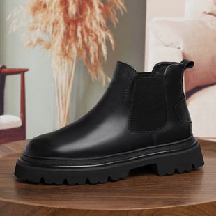 Factory direct supply Chelsea boots autumn and winter new British style fleece-lined warm boots fashion trend Martin boots wholesale