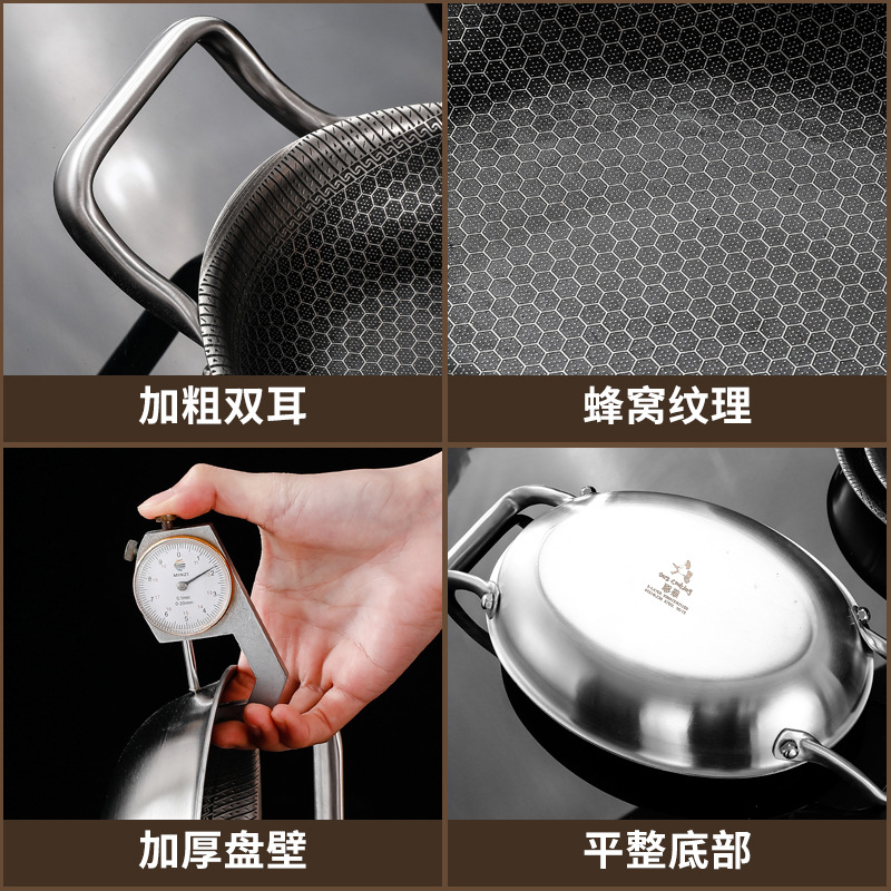 Plato para pescado antiadherente de acero inoxidable 304 con diseño de panal, plato para cocinar al vapor, plato ovalado, sartén para parrilla al aire libre, sartén para freír, para asar y freír sin humo