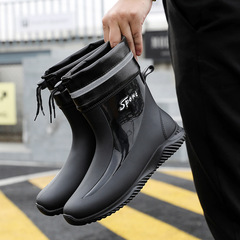 男士雨鞋防滑防水時尚雨靴加絨保暖膠鞋廚房工作中筒短筒水鞋套鞋