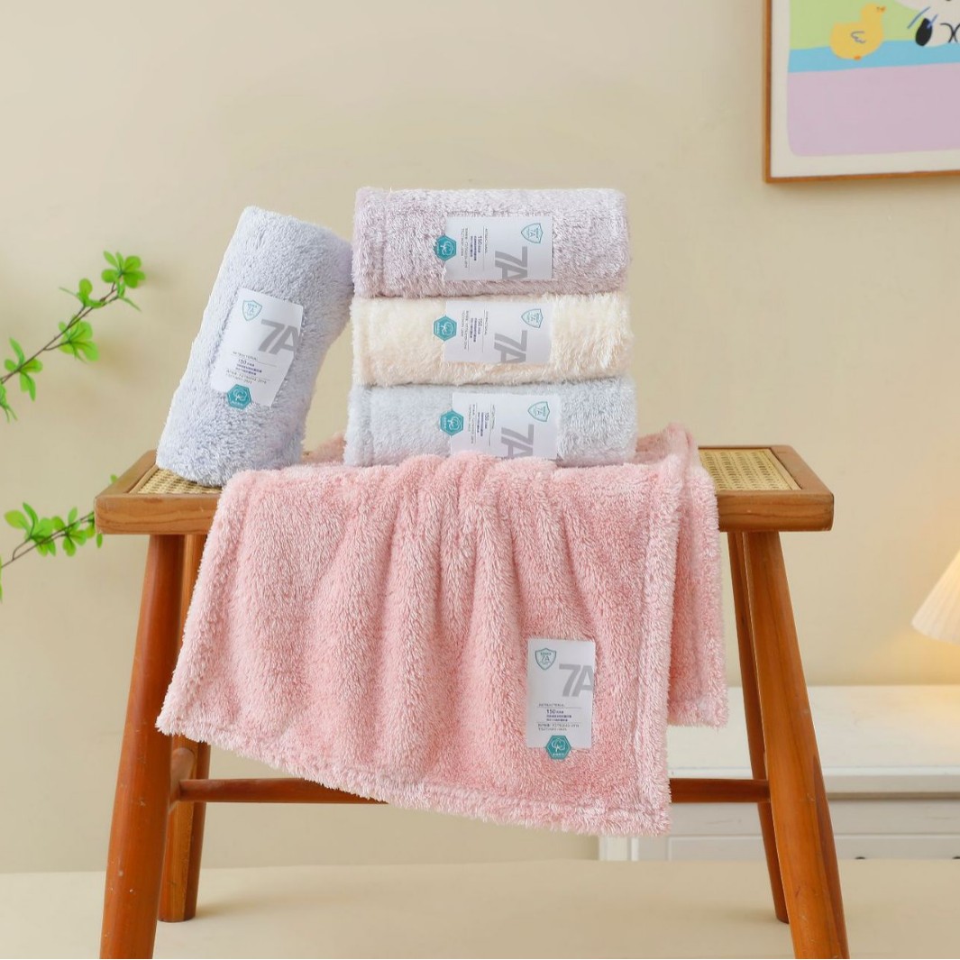 Yunfu7a antibacteriano para el hogar absorción de agua rápida secado suave para el hogar para aumentar el espesor de la piel coral toallas de peluche