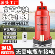 才勇充电式遥控直流潜水泵家用洗车农用浇菜户外无线锂电池抽水泵