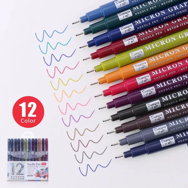 Guangna Needle Pen 8080 Retro Color 05 Gundam Cartoon Design Hand-painted Color Mark Stroke Pen