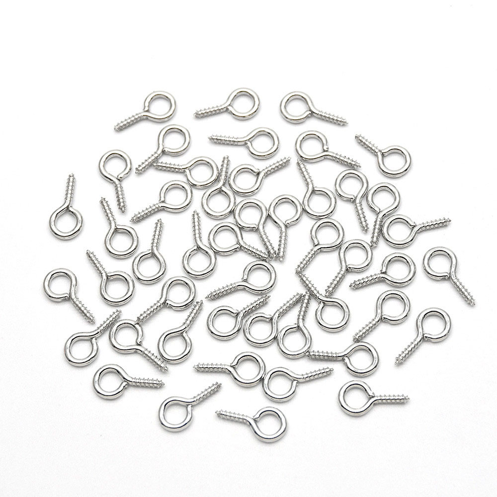 100 unids/pack accesorios de joyería hechos a mano ovejas cuerno uñas autorroscantes tornillo ovejas ojo uñas galvanoplastia oveja ojo aguja