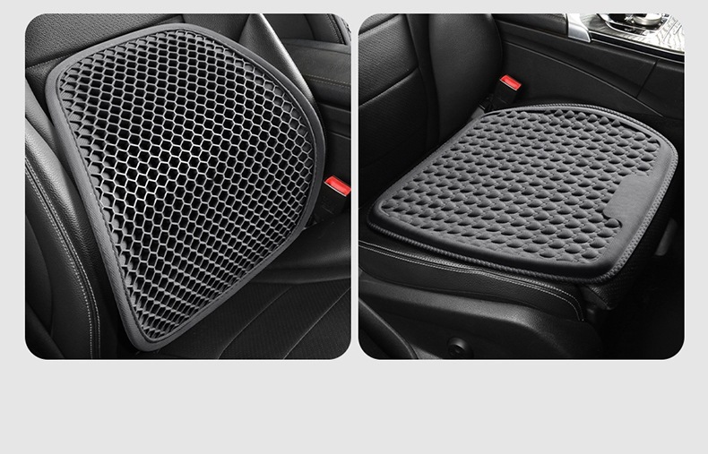 Car Seat Cushion with Space-Suspended Sitting Sensation, Cooling Pad, Breathable Ice-Feel Honeycomb Gel Seat Cushion with Lumbar Support