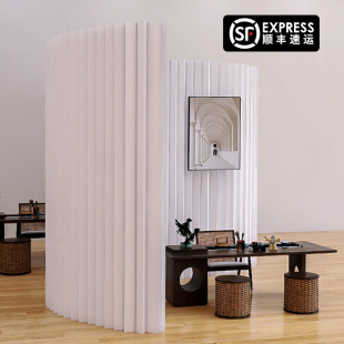 ✅ Modern Simple Paper Screen Partition Living Room Office Beauty Salon Accordion Folding Mobile Live Broadcast Room Background