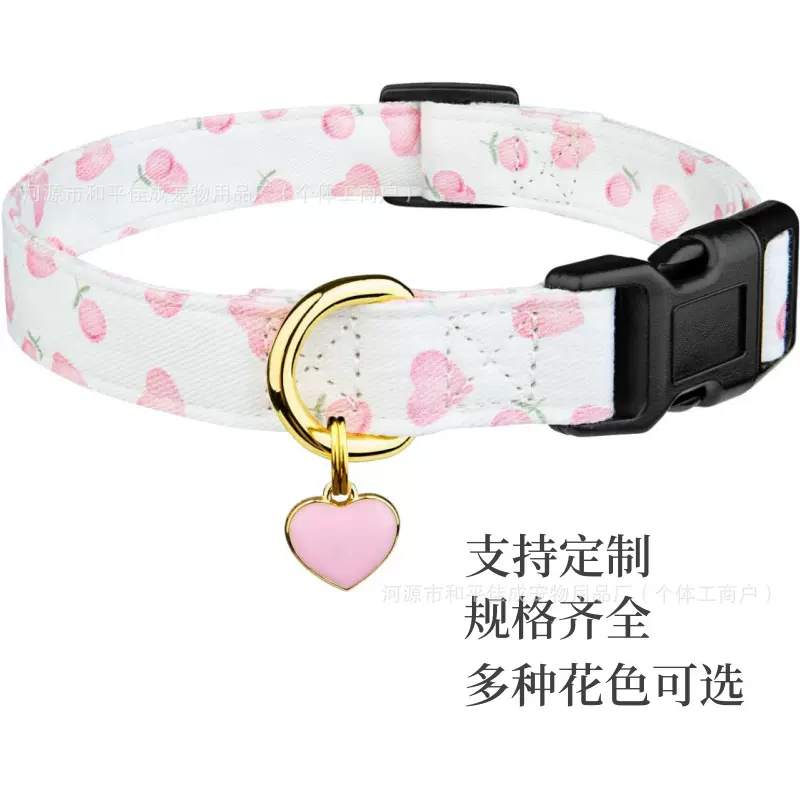 亚马逊印花狗项圈不勒脖可调节宠物项圈狗脖套狗颈圈新款狗项圈