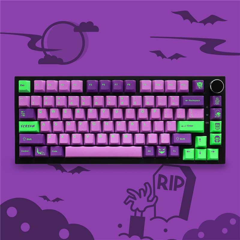 GMK Terror Fear Keycap Original Height 129 Small Full Set PBT Thermal Sublimation Mechanical Keyboard Cap GMK Terror Fear Keycap Original Height 129 Small Full Set PBT Thermal Sublimation Mechanical Keyboard Cap