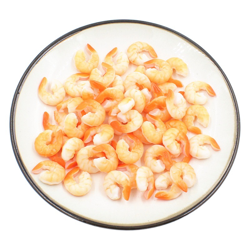 Factory simulation PVC shrimp seafood food playthings model pendulum accessories metapenaeus ensis dishes show shooting props