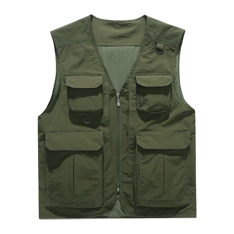 Muchos bolsillos al aire libre herramientas de fotografía de hombro abrazadera de caballo para hombres chaleco de pesca casual chaleco multifuncional personalizado