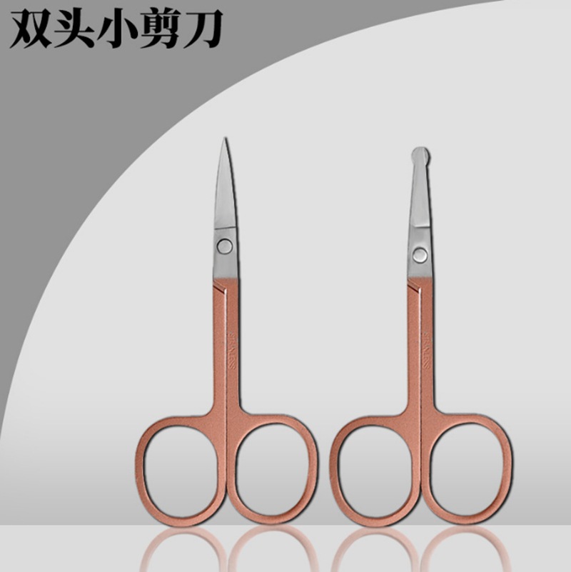 Uñas de acero inoxidable Clippers 18 piezas conjunto de cortauñas traje rosa de oro águila nariz Clippers manicura herramientas de manicura en stock