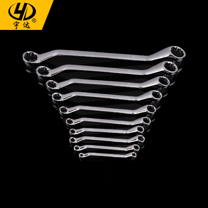Uda Torx wrench 19*22 metric mirror chrome vanadium steel dual-purpose plum double-ended wrench auto repair tools wholesale